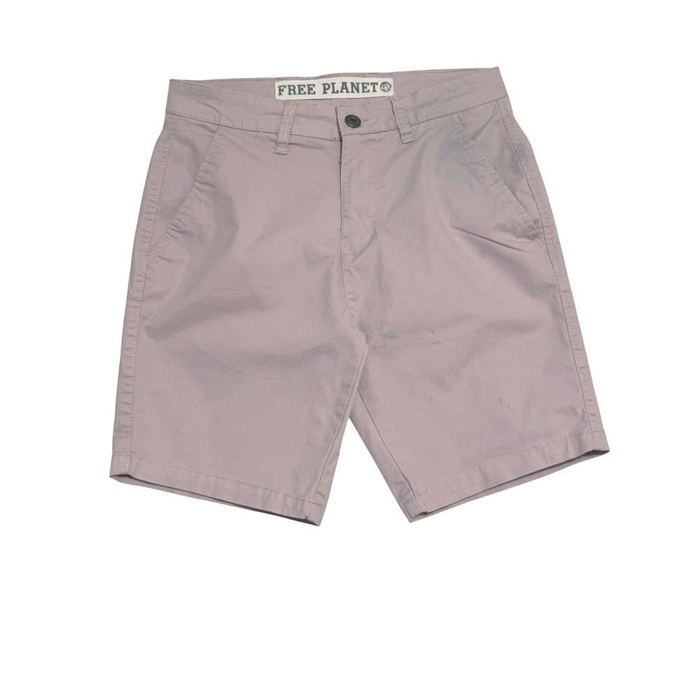Free Planet‎ Mens Stretch Chino Shorts Mauve Purple Size 28 FS9JNLVFL3